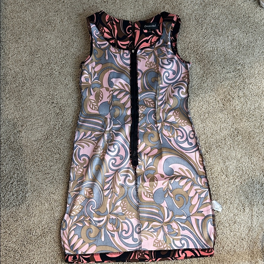 Connected Vintage Retro Patterned Dress, Size 6 - Picture 8 of 13